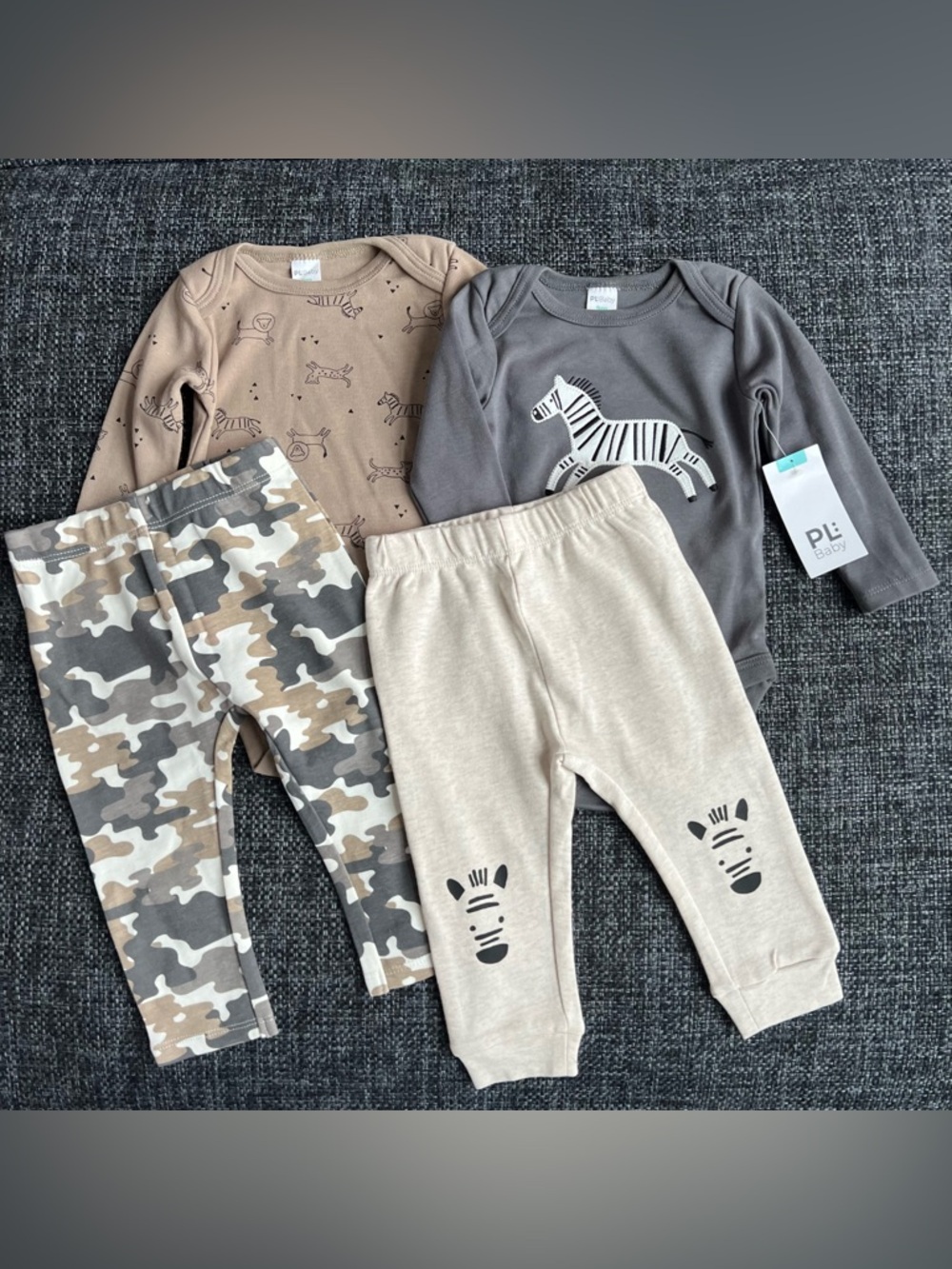 NWT PL Baby Zebra 4 Piece Mix and Match Set Size 9 Months